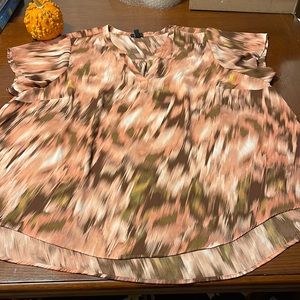 Torrid Peachy Multi Colored Top - Sz 4X